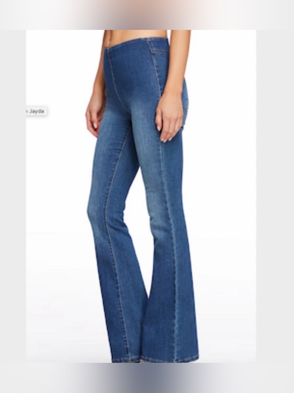 Jessica Simpsom Women's Size 28 Pull-on Flare Jeans Blue Denim Stretch High Rise - Picture 2 of 16